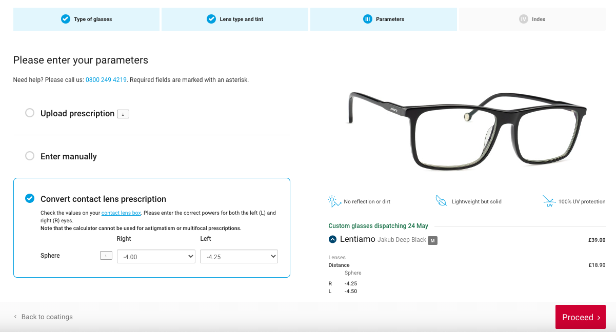Prescription conversion: Contact lenses to glasses | Lentiamo