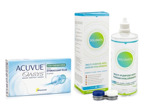 Acuvue Oasys for Presbyopia (6 lenses) + Solunate Multi-Purpose 400 ml with case