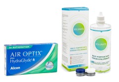 Air Optix Plus Hydraglyde for Astigmatism (6 lenses) + Solunate Multi-Purpose 400 ml with case