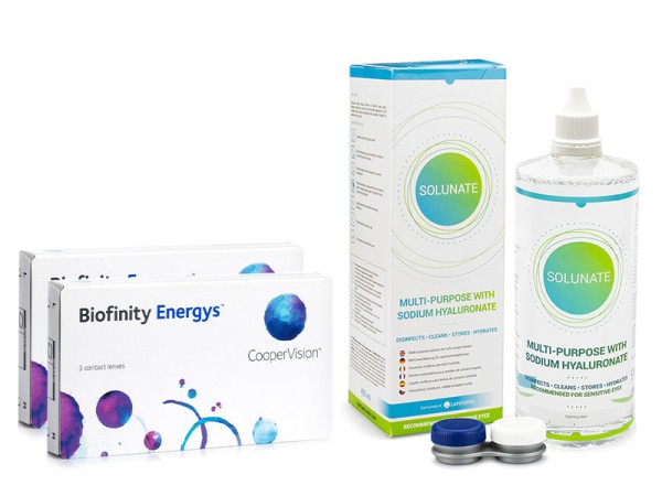 Biofinity Energys CooperVision (6 lenses) + Solunate Multi-Purpose 400 ml with case