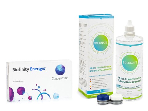 Biofinity Energys CooperVision (6 lenses) + Solunate Multi-Purpose 400 ml with case