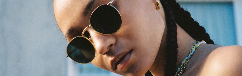 New 2023 Small Round Sunglasses Woman Vintage Brand Travel Sun