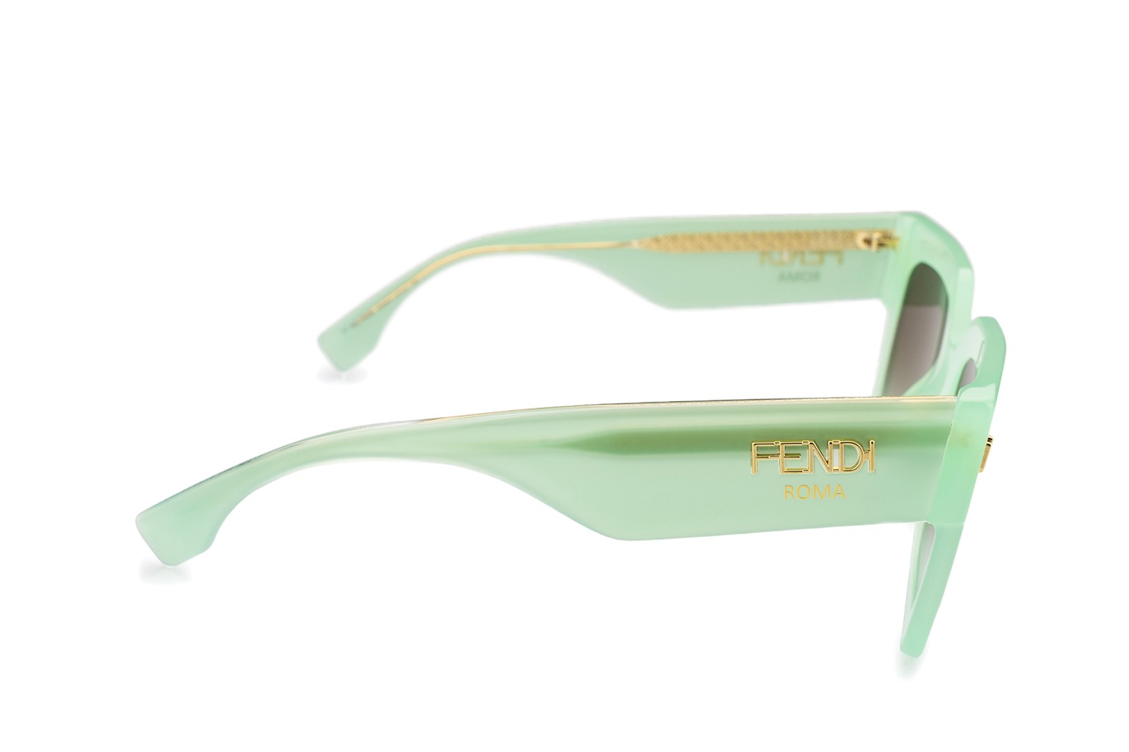 Black Sky round metal sunglasses | Fendi | MATCHES UK