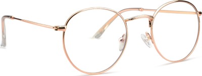 Rose gold clearance round frame glasses